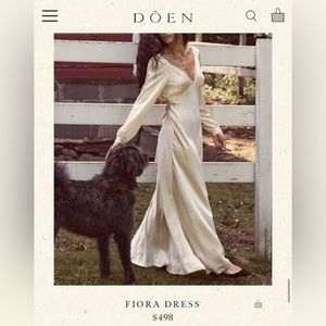 SOLD NWT Dôen Fiora Dress Size S in “mother of pearl” ivory